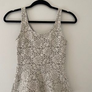 Express sleeveless lace peplum top